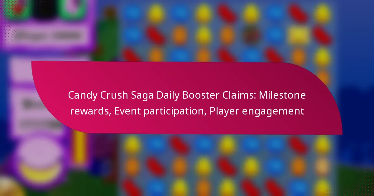 Candy Crush Saga Daily Booster Claims: Milestone rewards, Event participation, Player engagement