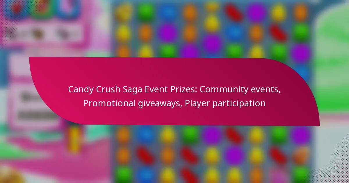 Candy Crush Saga Event Prizes: Community events, Promotional giveaways, Player participation