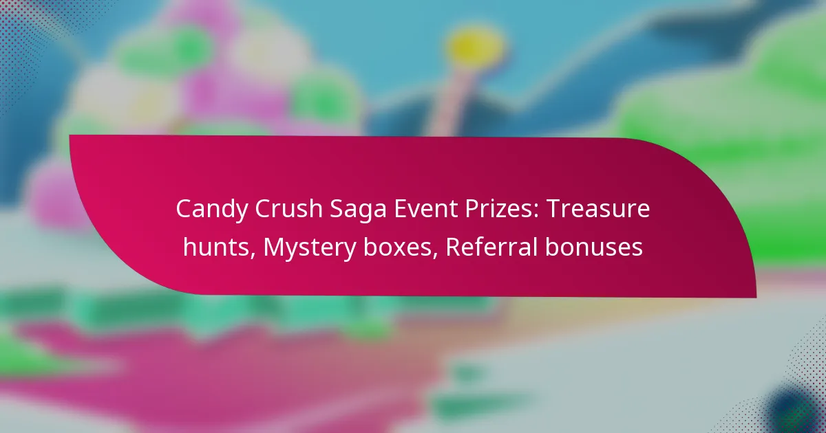 Candy Crush Saga Event Prizes: Treasure hunts, Mystery boxes, Referral bonuses