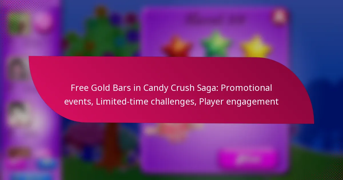 Free Gold Bars in Candy Crush Saga: Promotional events, Limited-time challenges, Player engagement