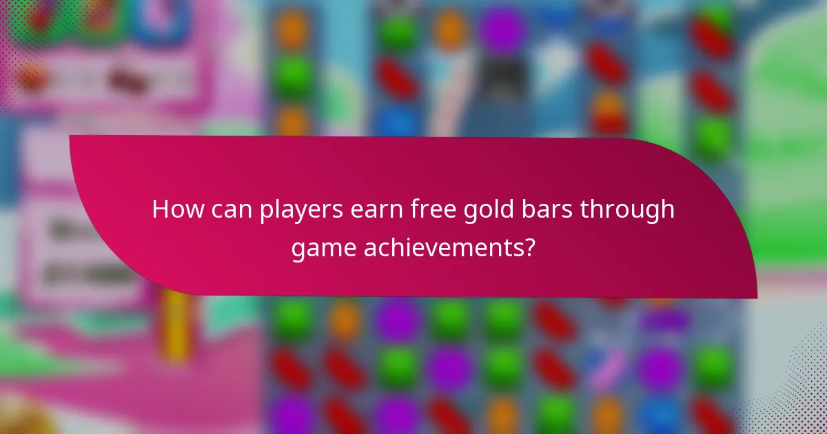 How can players earn free gold bars through game achievements?