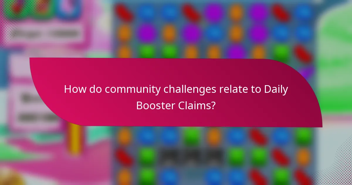 How do community challenges relate to Daily Booster Claims?