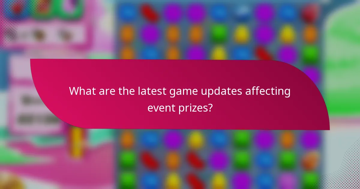 What are the latest game updates affecting event prizes?